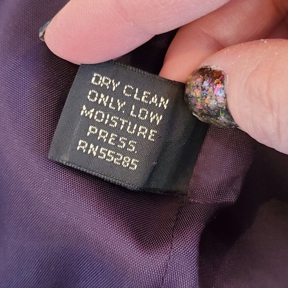 90s Boyfriend Blazer Navy Blue Striped  Wool Blend‎ Preppy Sz Small - Picture 11 of 11